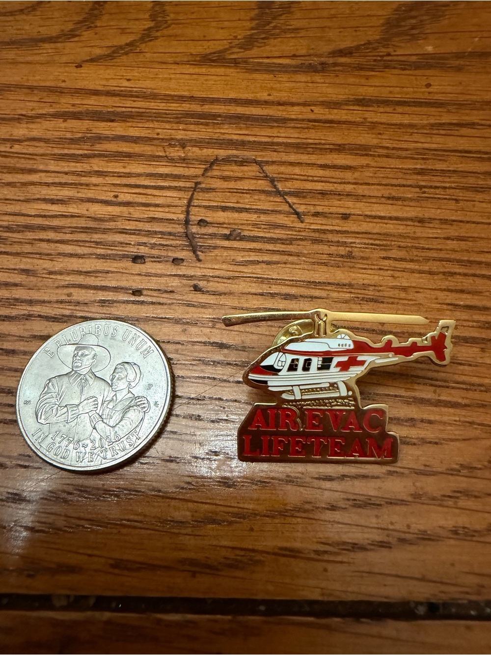 VINTAGE AIR EVAC LIFETEAM HELICOPTER LAPEL PIN ENAMEL
